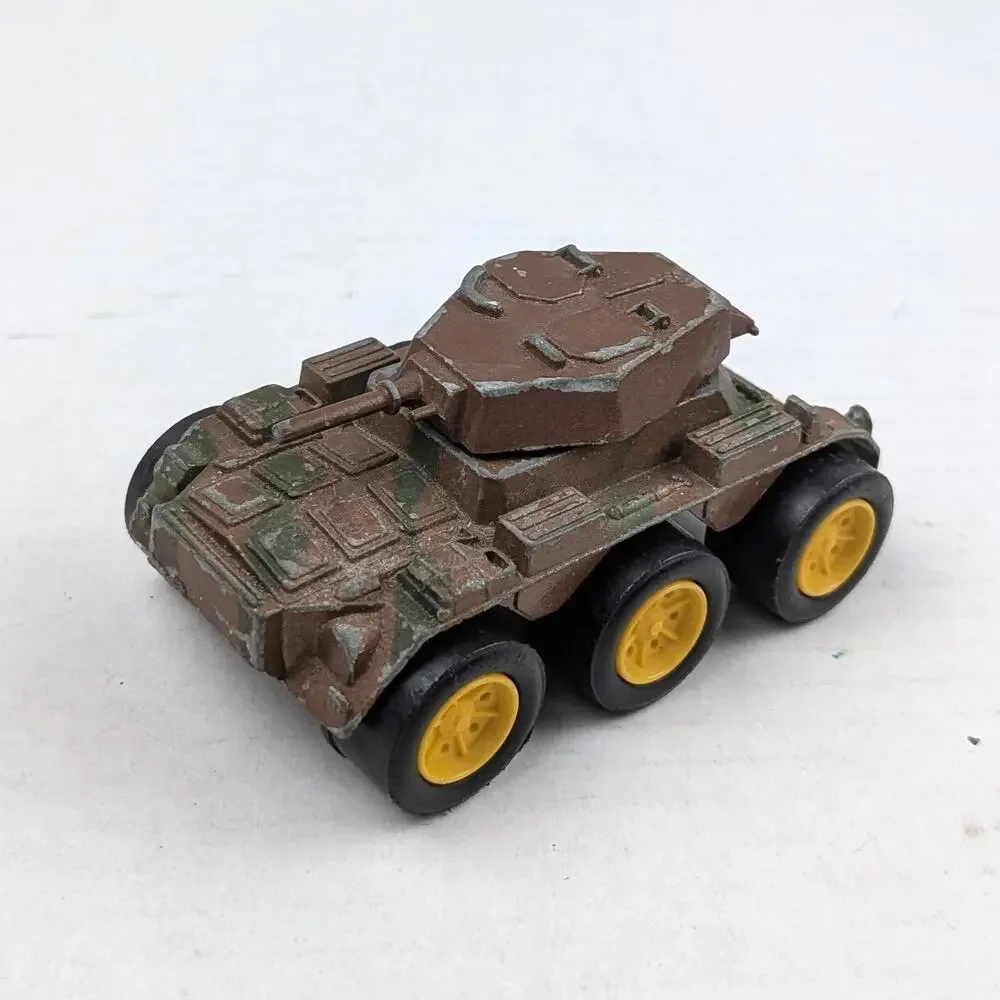 Vintage 1970s Tootsietoy Mark-2 Armored Car 4.5 inch Diecast Camo Military USA